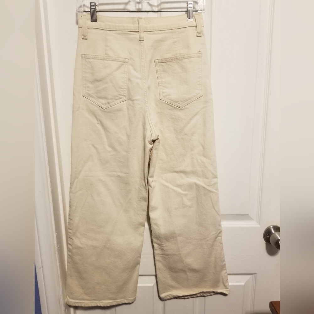 Whimsy & Row Flora Pant Color Natural Cropped Wid… - image 3